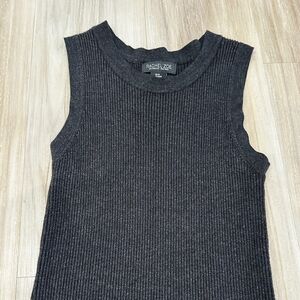 Rachel Zoe Black Ribbed Midi Dress